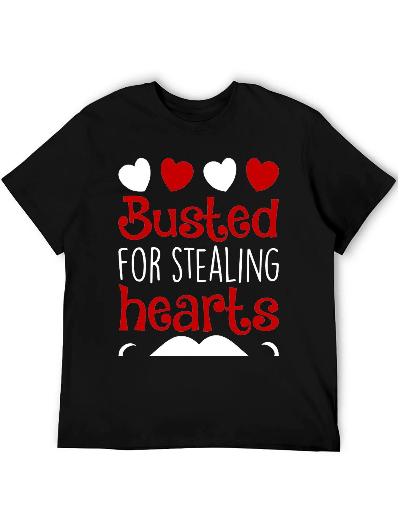 Busted For Stealing Hearts Valentines Day T-Shirt