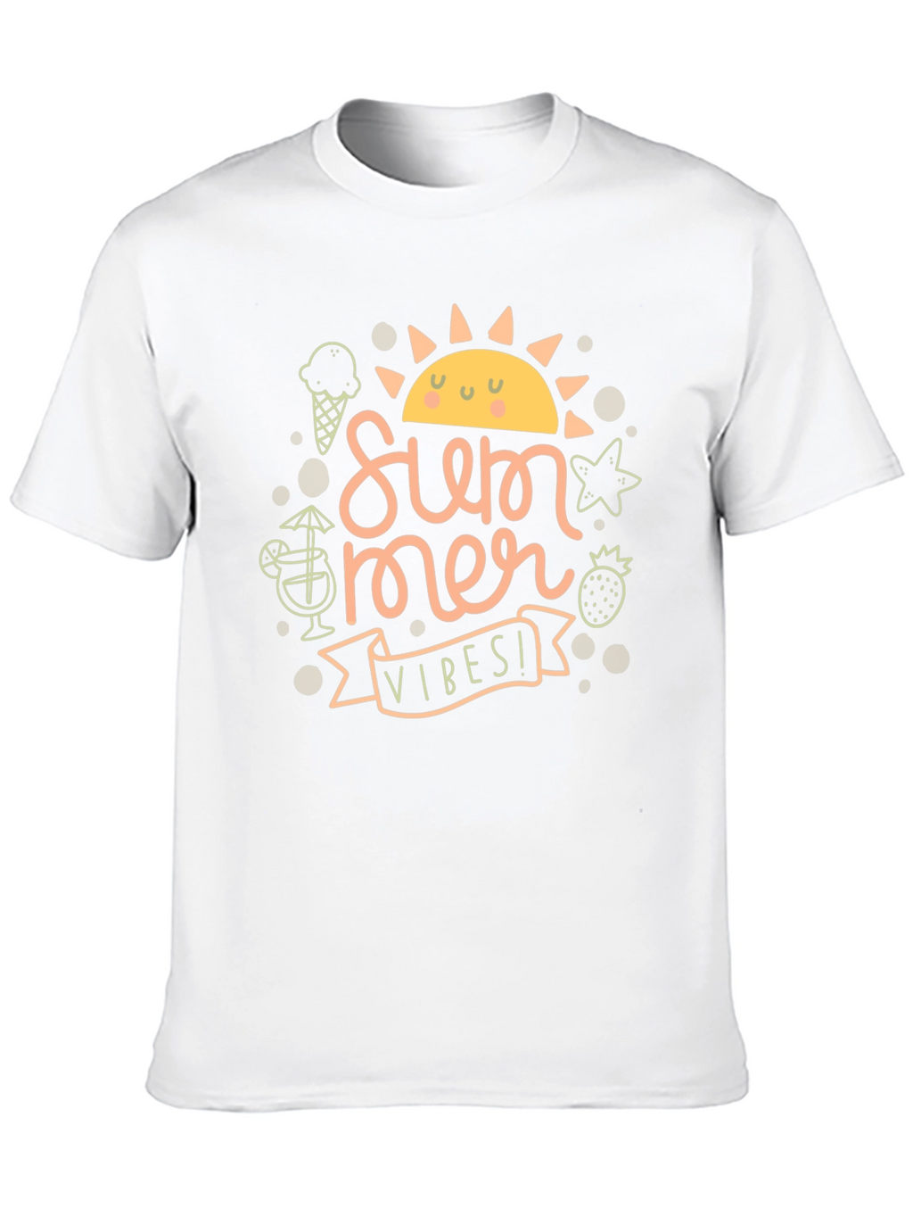 Summer Vibes Black Graphic Tee