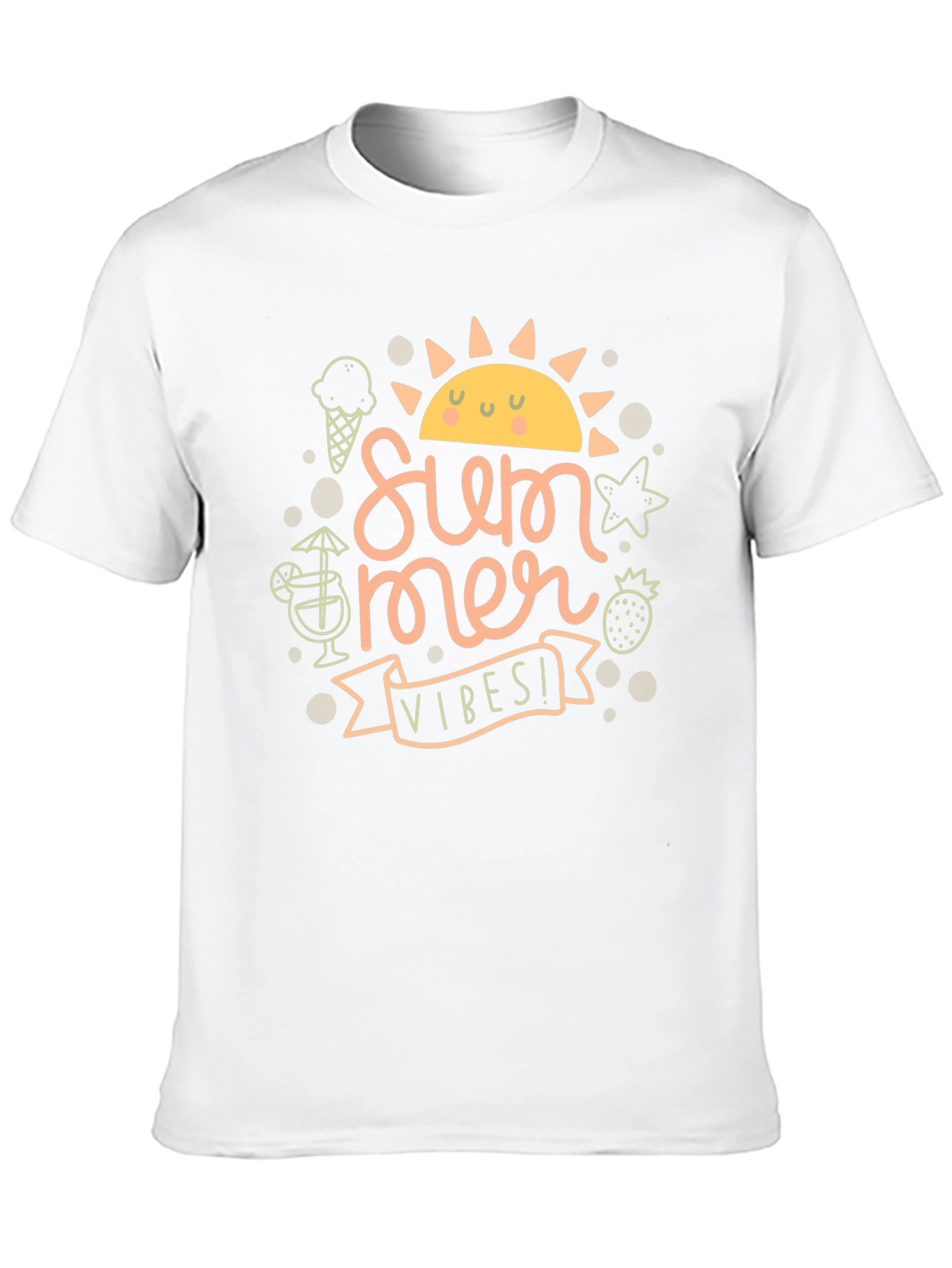 Summer Vibes Black Graphic Tee