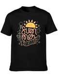 Summer Vibes Black Graphic Tee