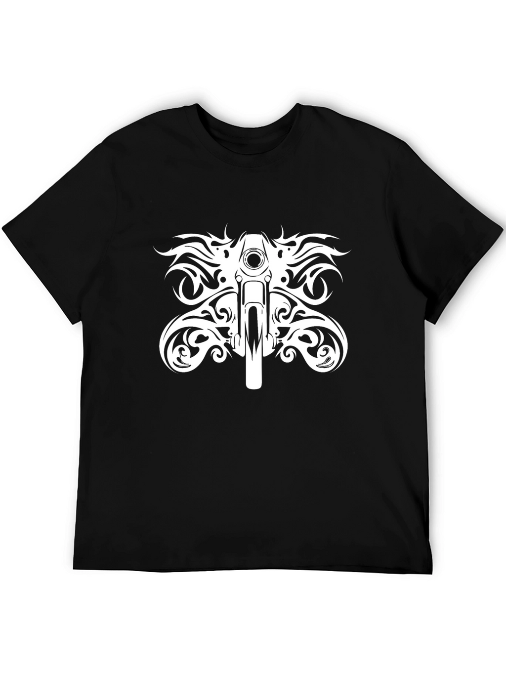 Motorcycle Tribal Graphic Black T-Shirt