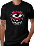 Eye Mouth Graphic T-Shirt - Edgy Streetwear Tee