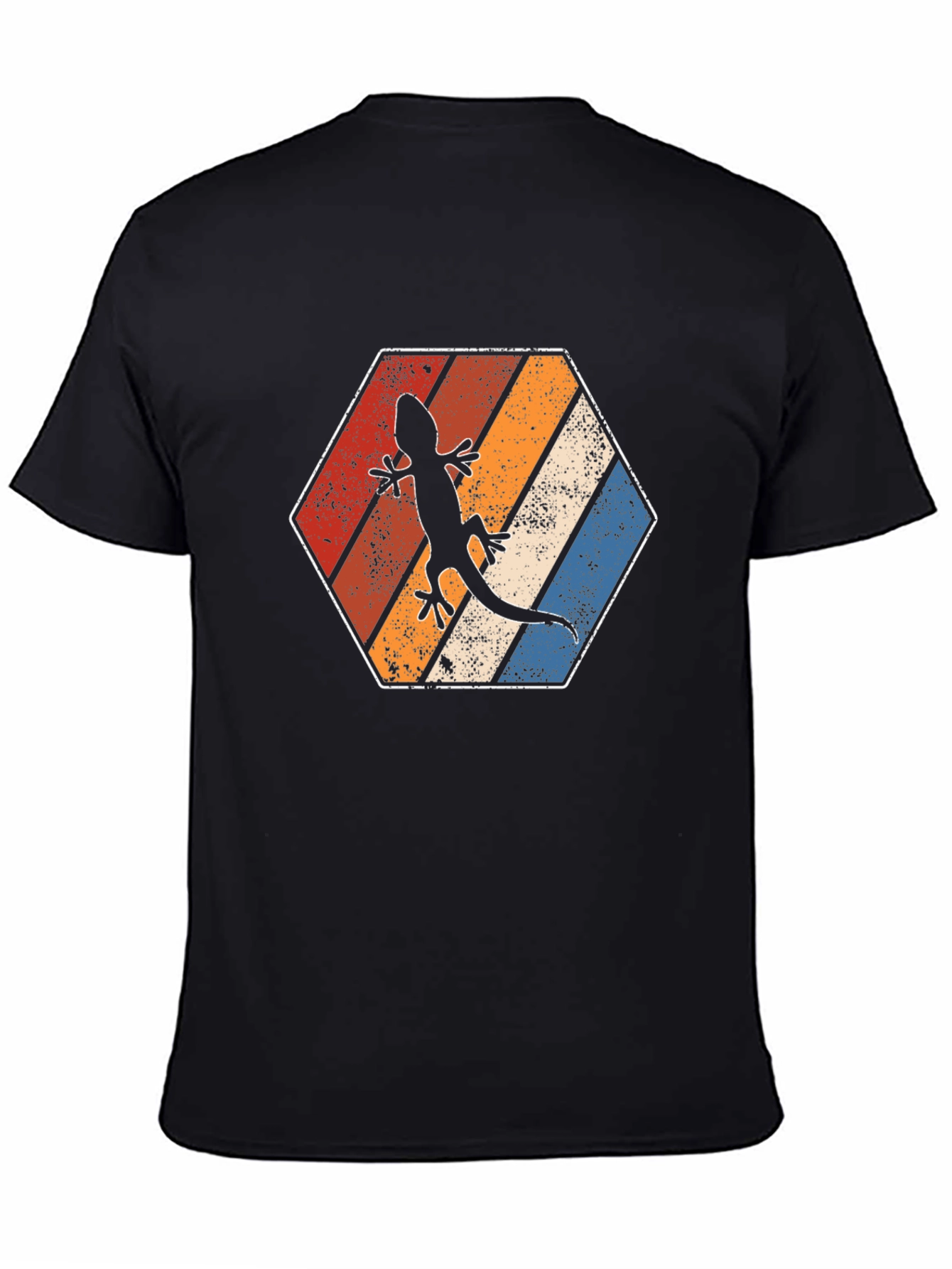 Retro Lizard T-Shirt Vintage Hexagon Tee