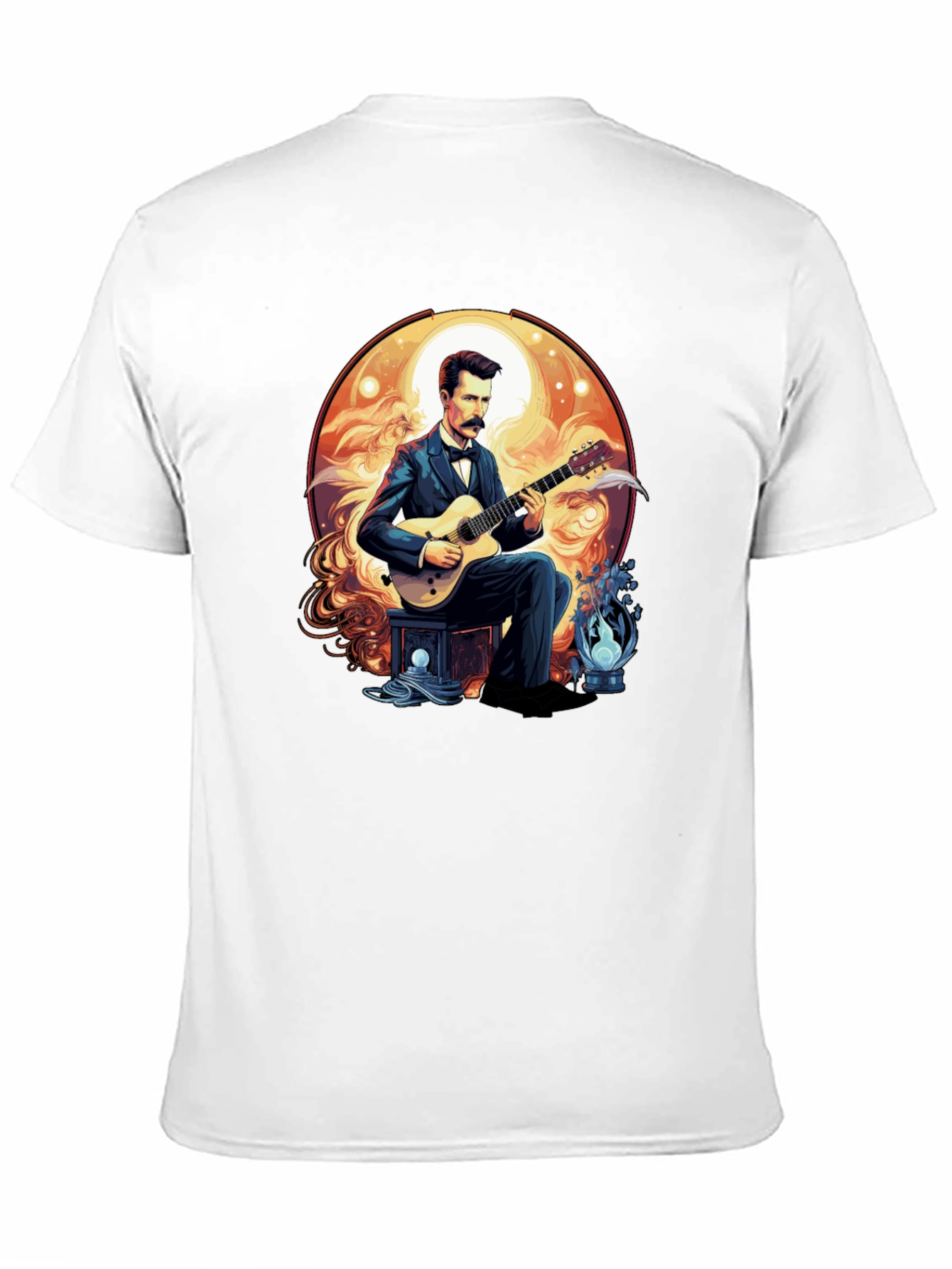 Guitarist Portrait Black T-Shirt