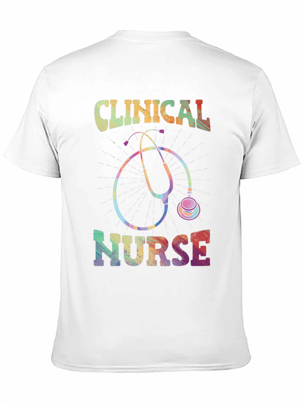 Clinical Nurse Rainbow Stethoscope Graphic Tee