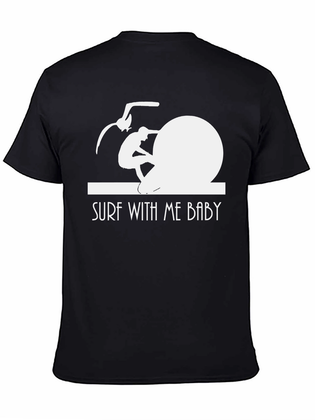 Surf With Me Baby T-Shirt - Black
