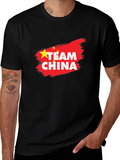 Team China T-Shirt - Black Cotton Tee