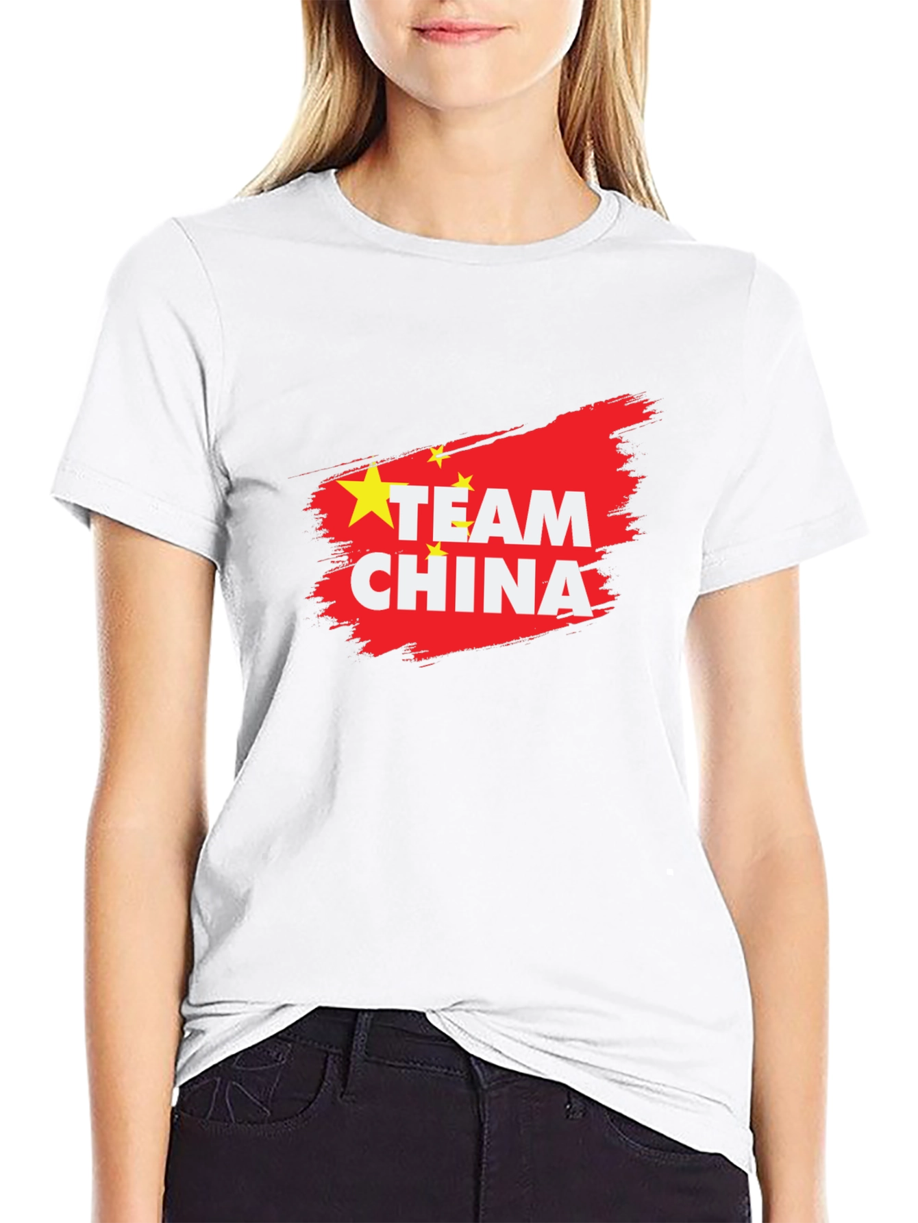Team China T-Shirt - Black Cotton Tee