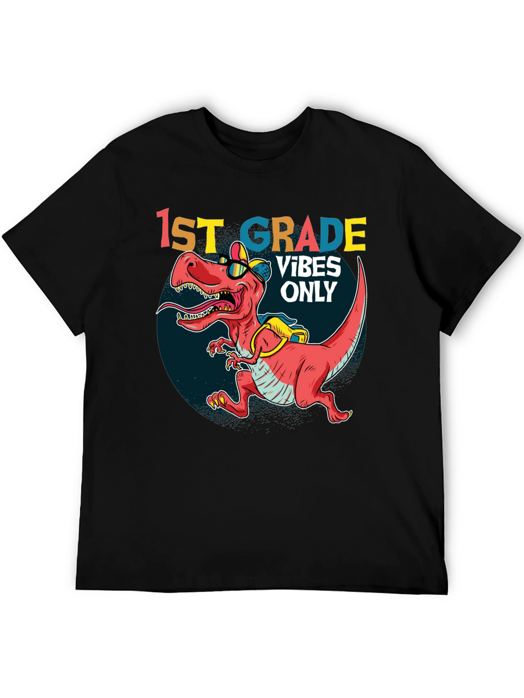 1st Grade Vibes Only T-Rex Tee