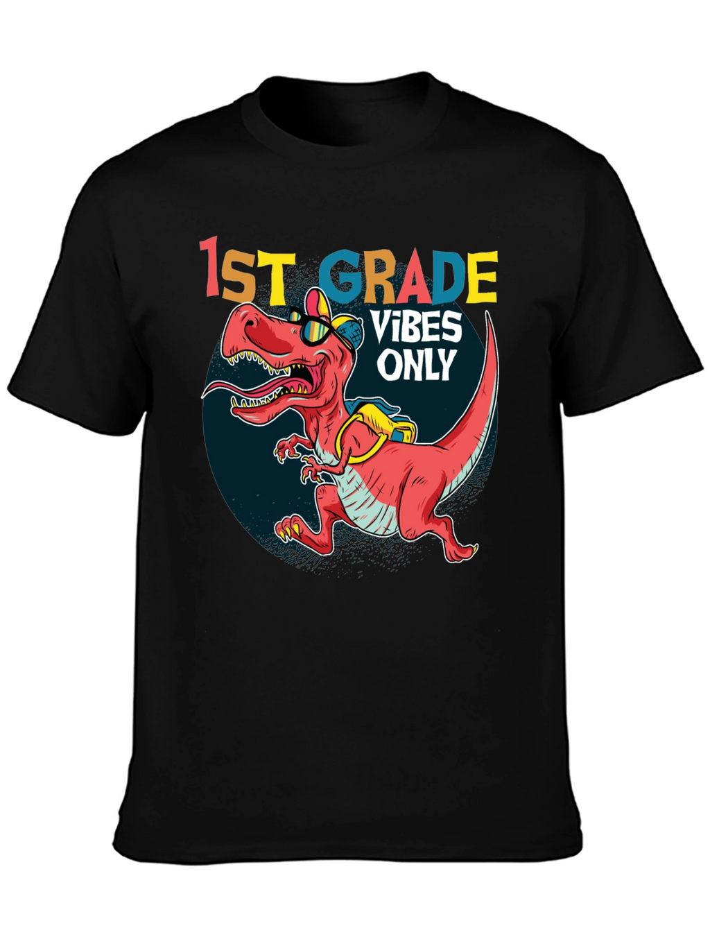 1st Grade Vibes Only T-Rex Tee