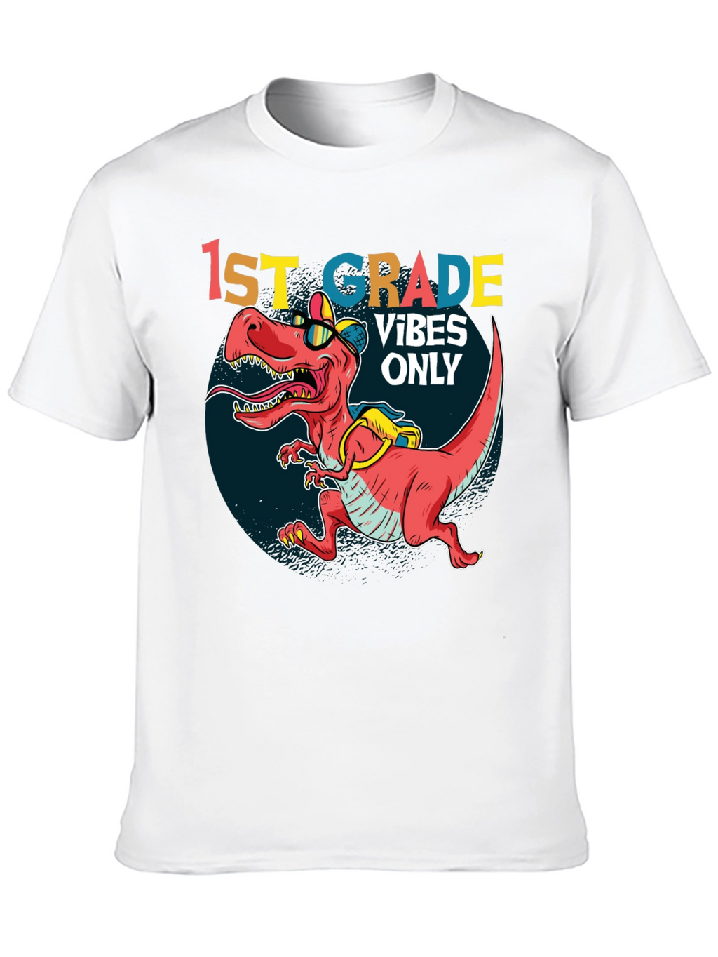 1st Grade Vibes Only T-Rex Tee