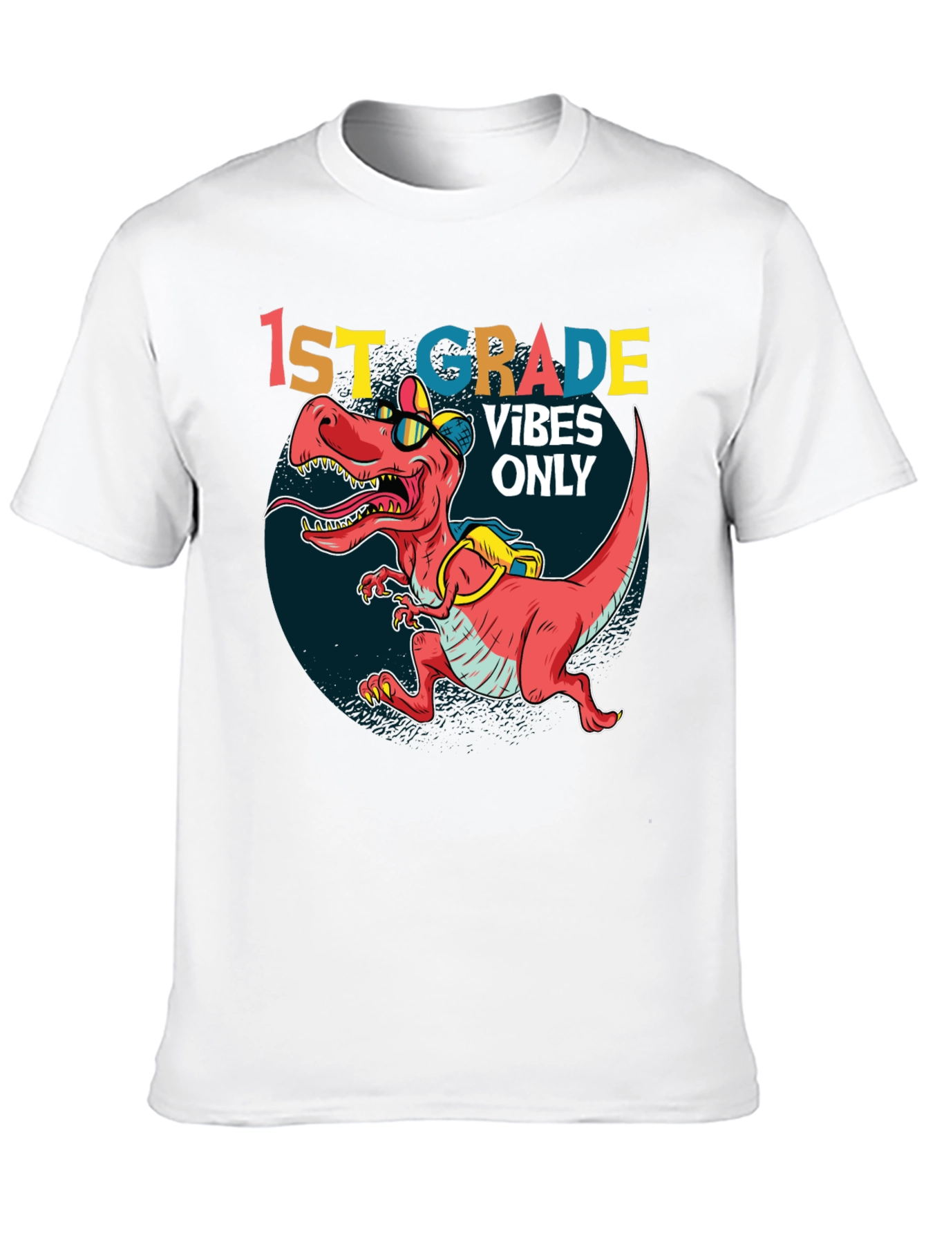 1st Grade Vibes Only T-Rex Tee