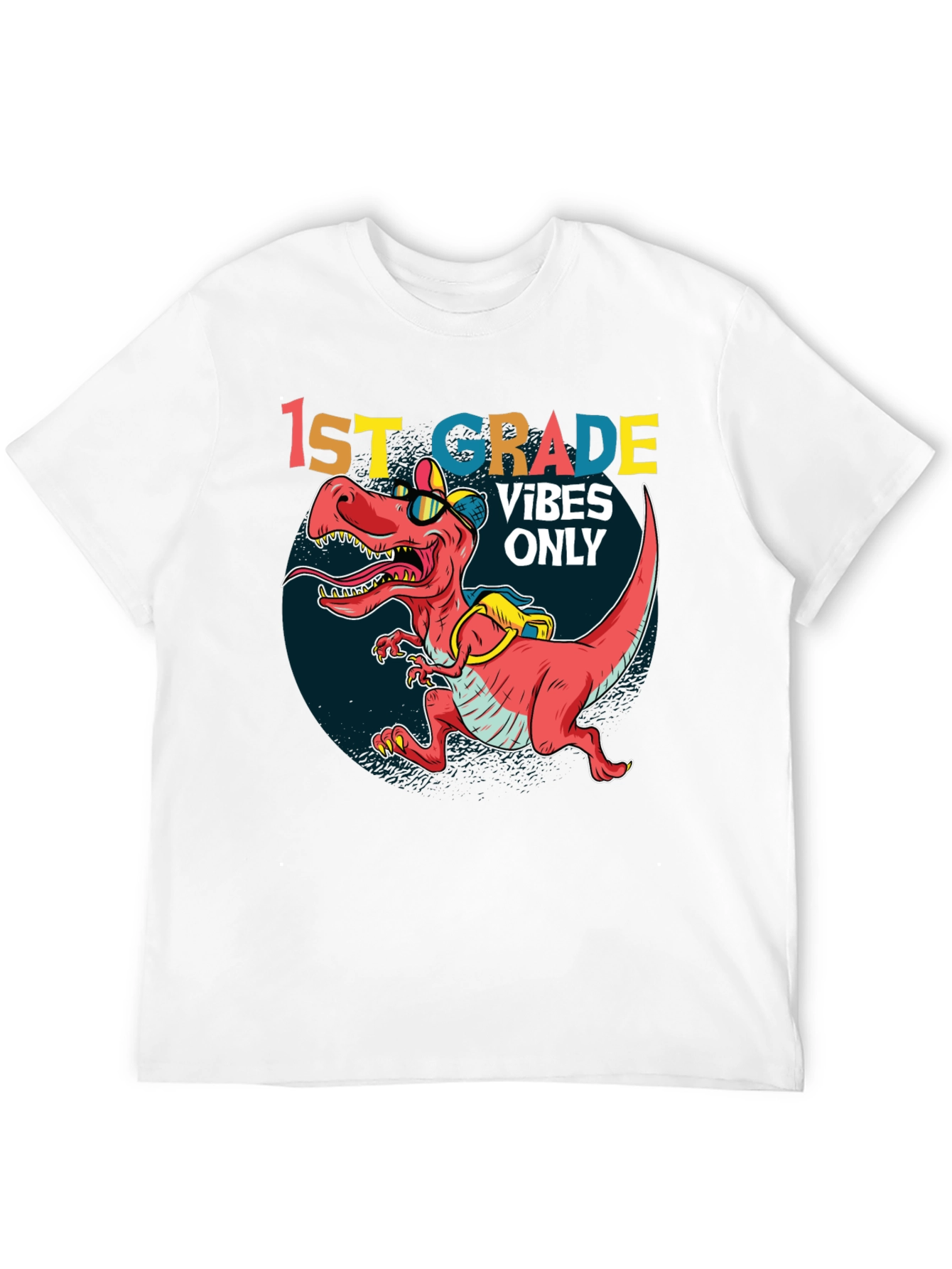1st Grade Vibes Only T-Rex Tee