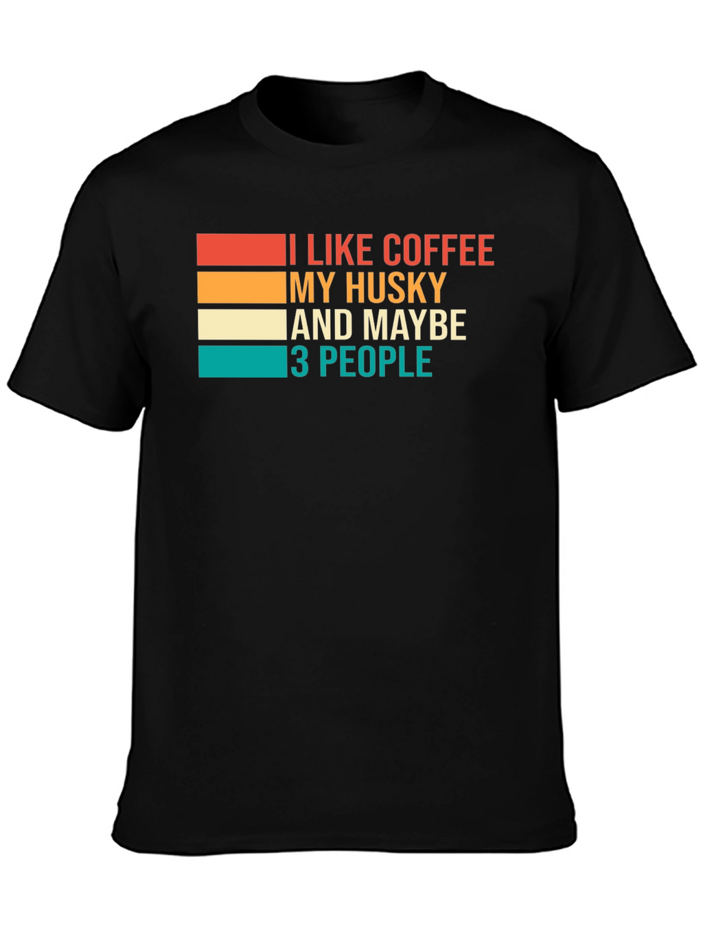 Coffee Husky & People Graphic Tee