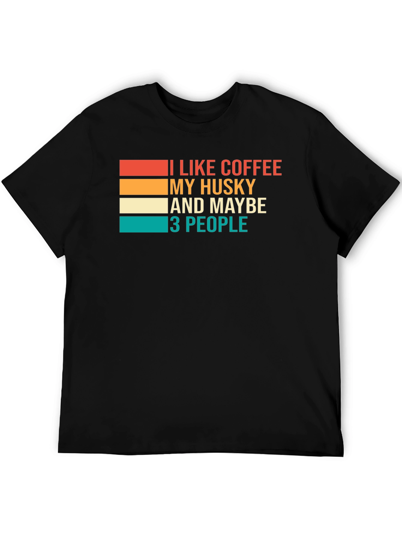 Coffee Husky & People Graphic Tee