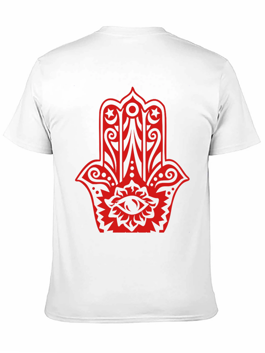 Red Hamsa Graphic Black T-Shirt