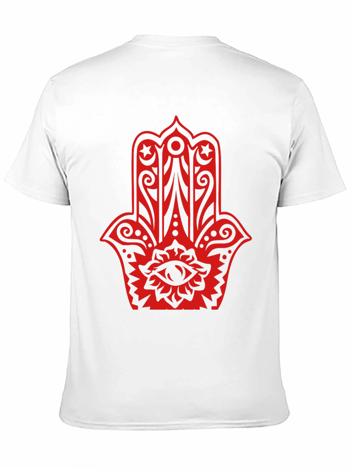 Red Hamsa Graphic Black T-Shirt