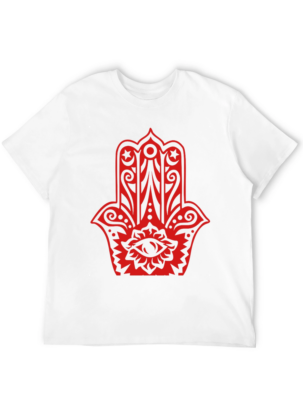 Red Hamsa Graphic Black T-Shirt