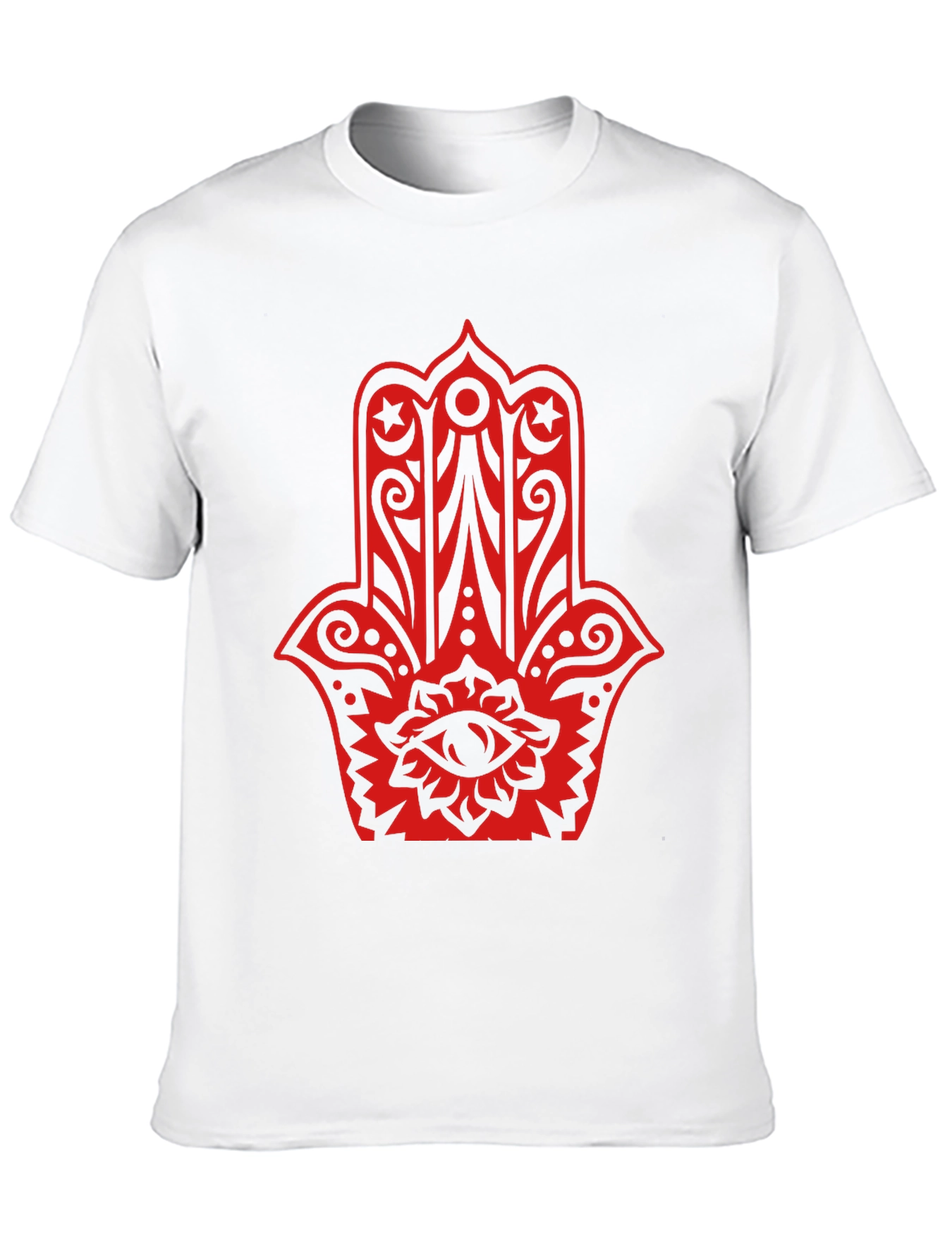 Red Hamsa Graphic Black T-Shirt