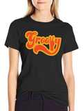 Groovy Retro Style Black T-Shirt