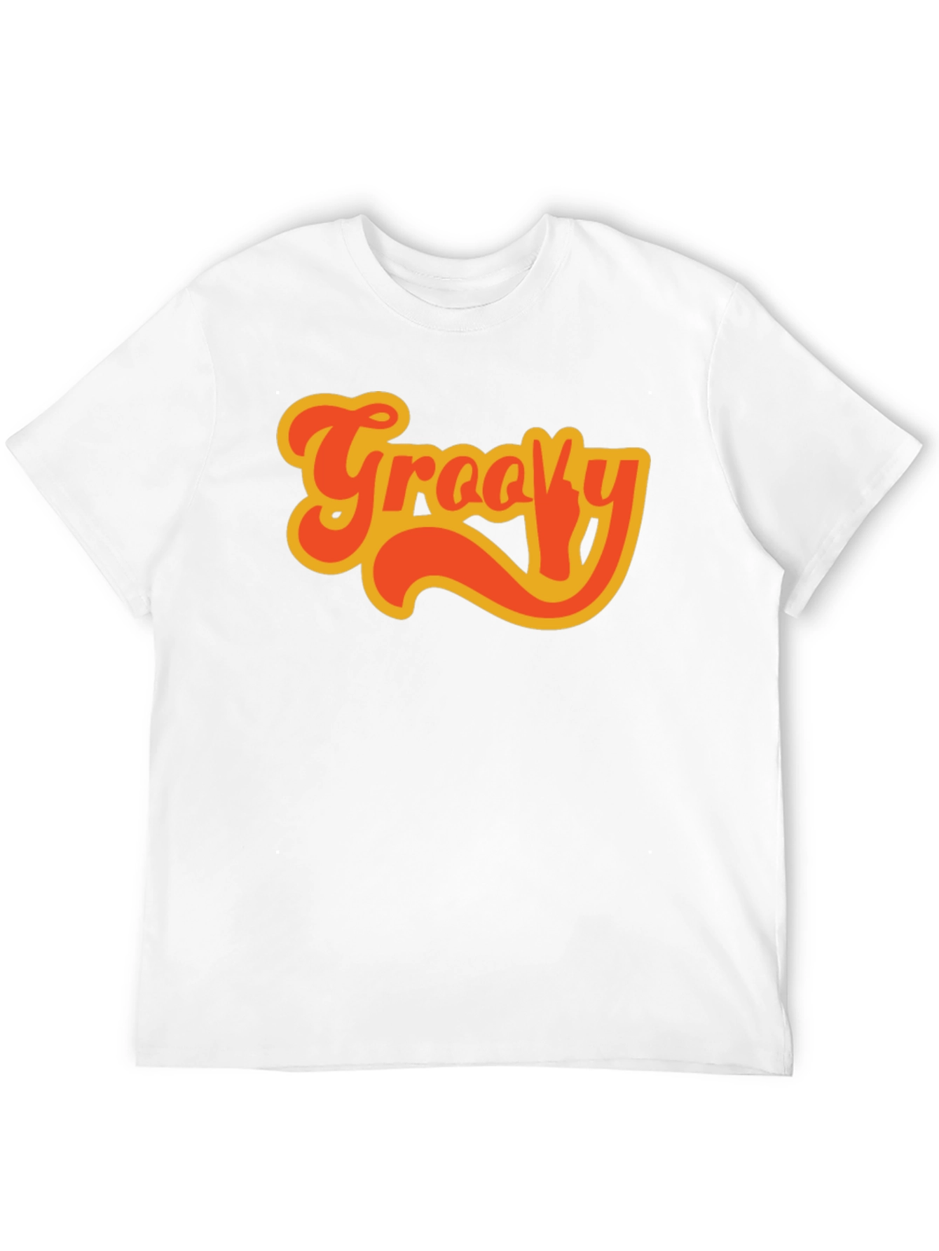 Groovy Retro Style Black T-Shirt