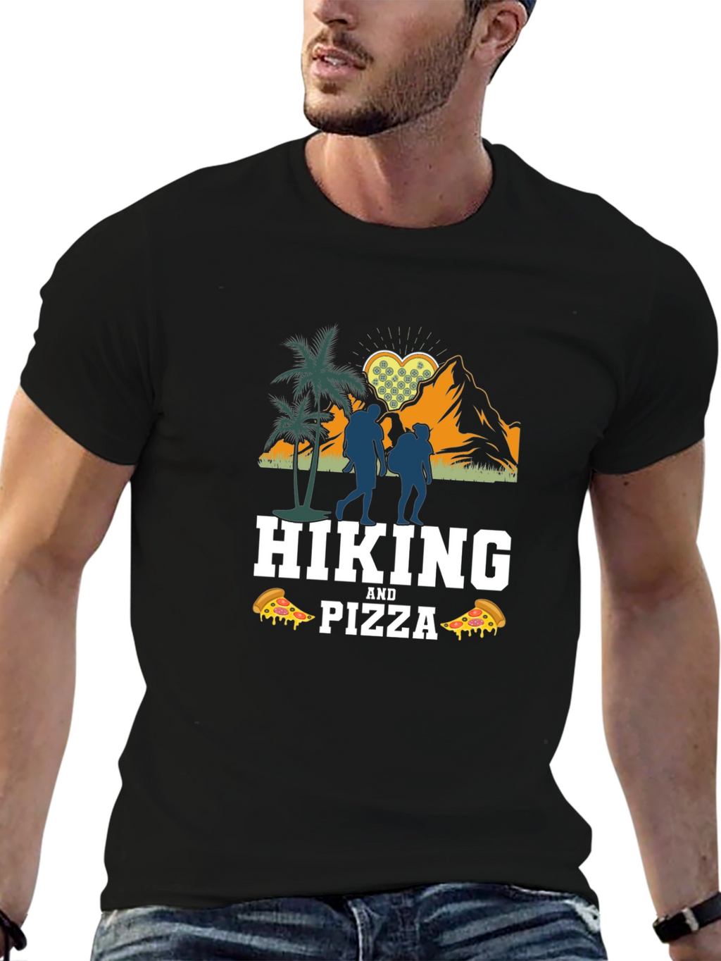 Hiking & Pizza T-Shirt - Adventure Tee