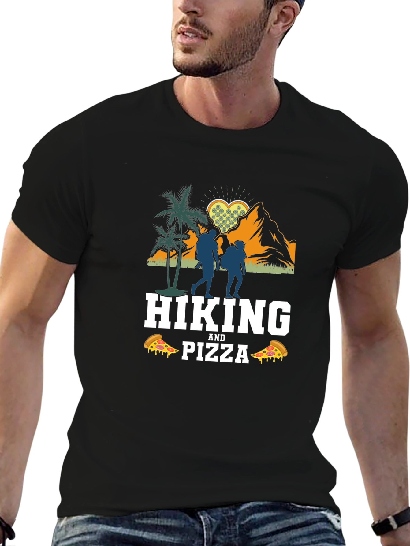 Hiking & Pizza T-Shirt - Adventure Tee