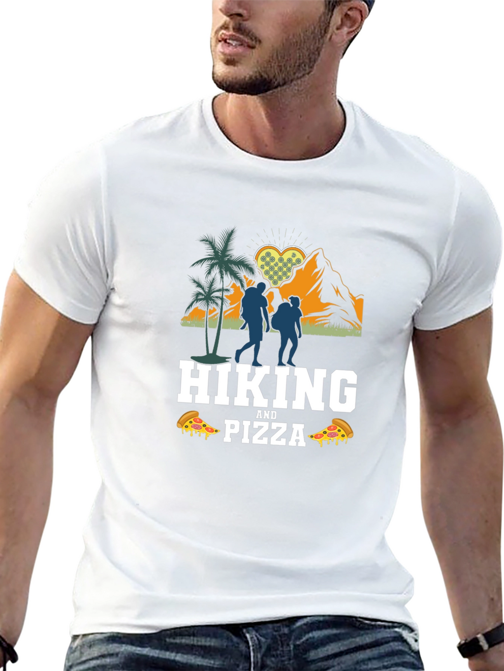Hiking & Pizza T-Shirt - Adventure Tee