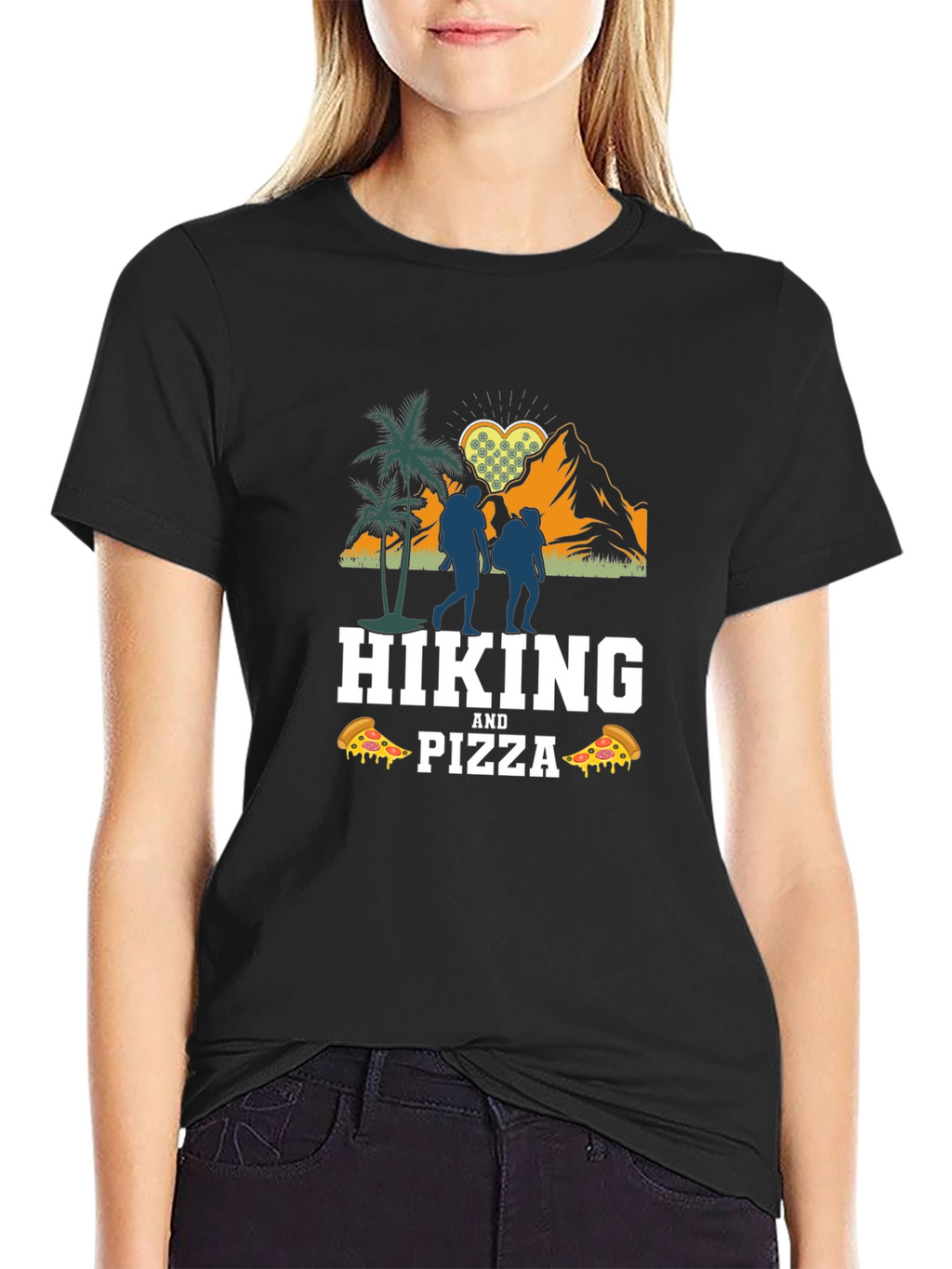 Hiking & Pizza T-Shirt - Adventure Tee
