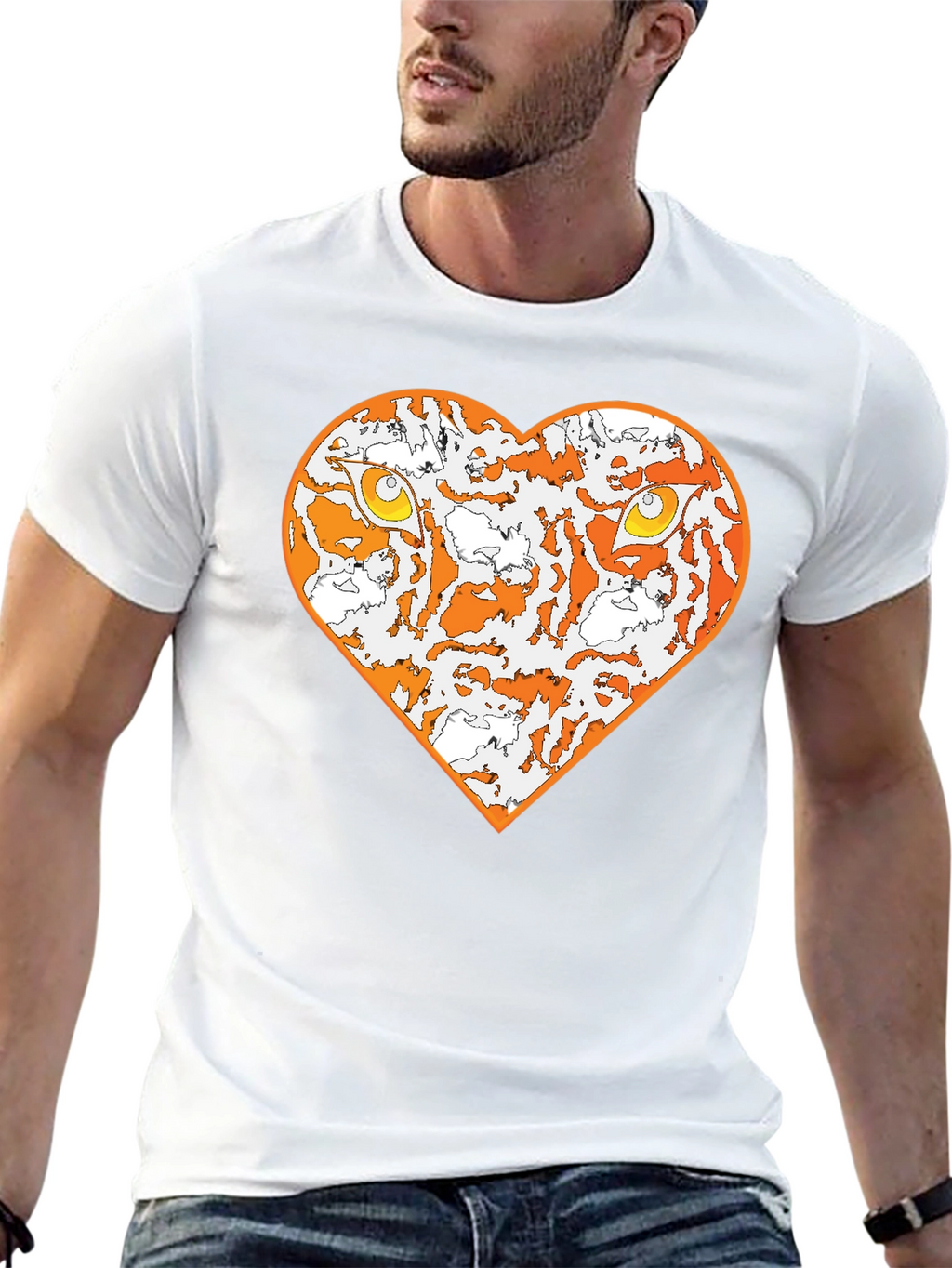 Tiger Heart Graphic Tee - Black