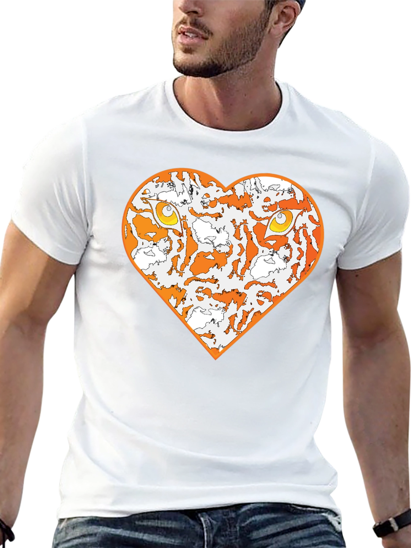 Tiger Heart Graphic Tee - Black