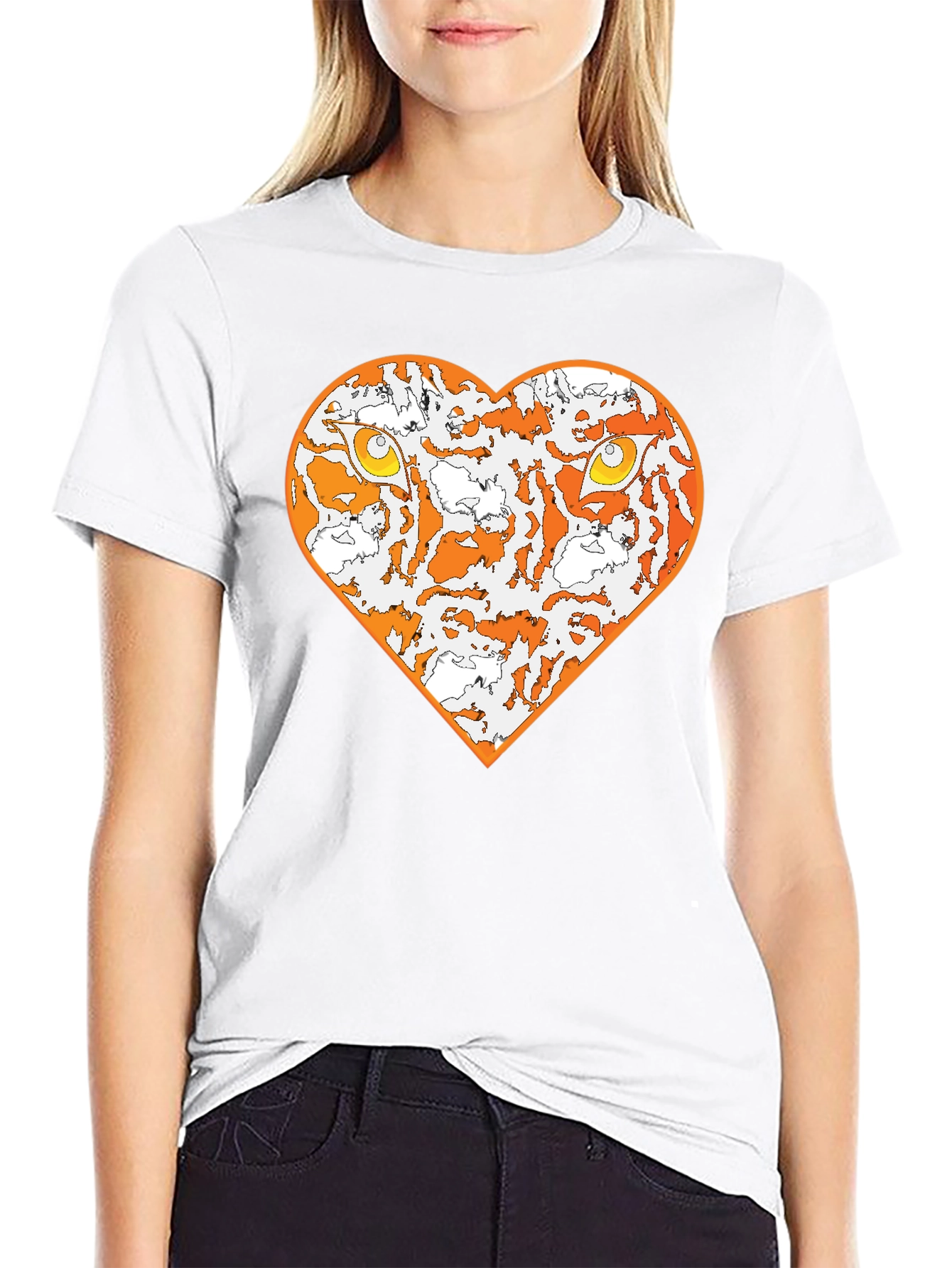 Tiger Heart Graphic Tee - Black