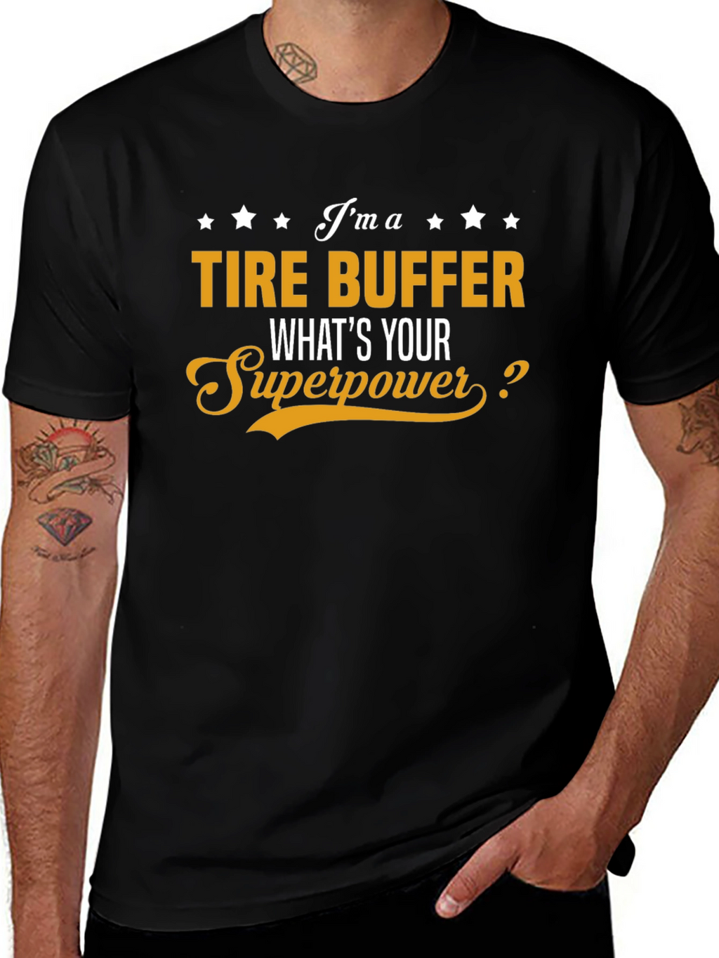 Tire Buffer Superpower Graphic T-Shirt