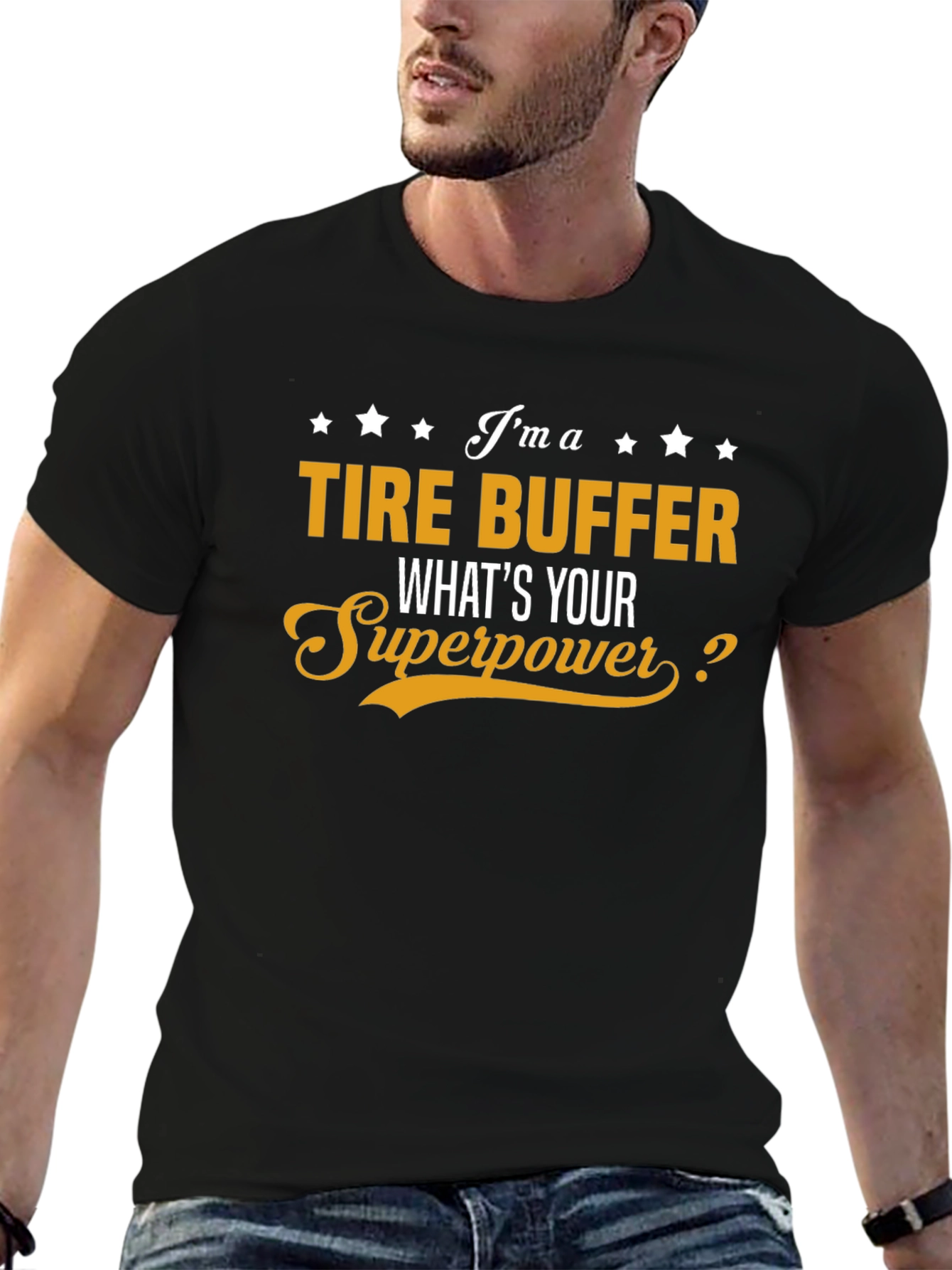 Tire Buffer Superpower Graphic T-Shirt