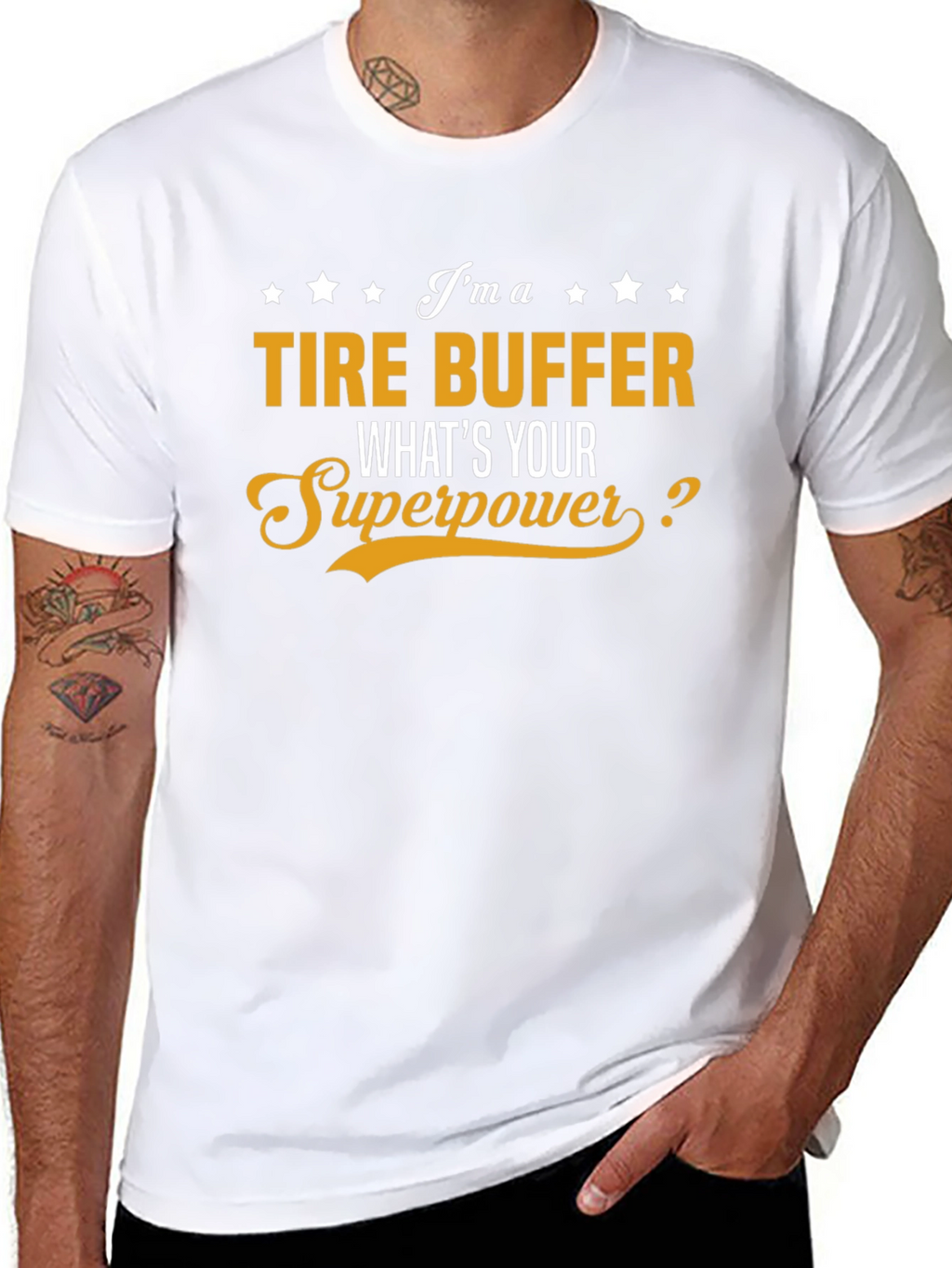 Tire Buffer Superpower Graphic T-Shirt