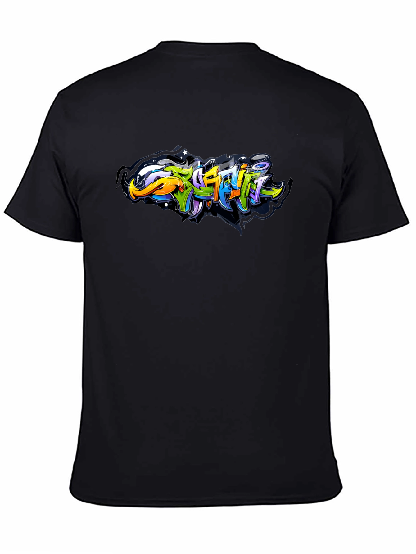 Urban Graffiti Art Black T-Shirt