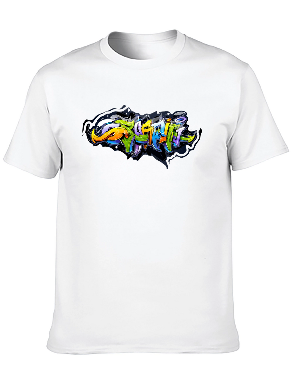 Urban Graffiti Art Black T-Shirt