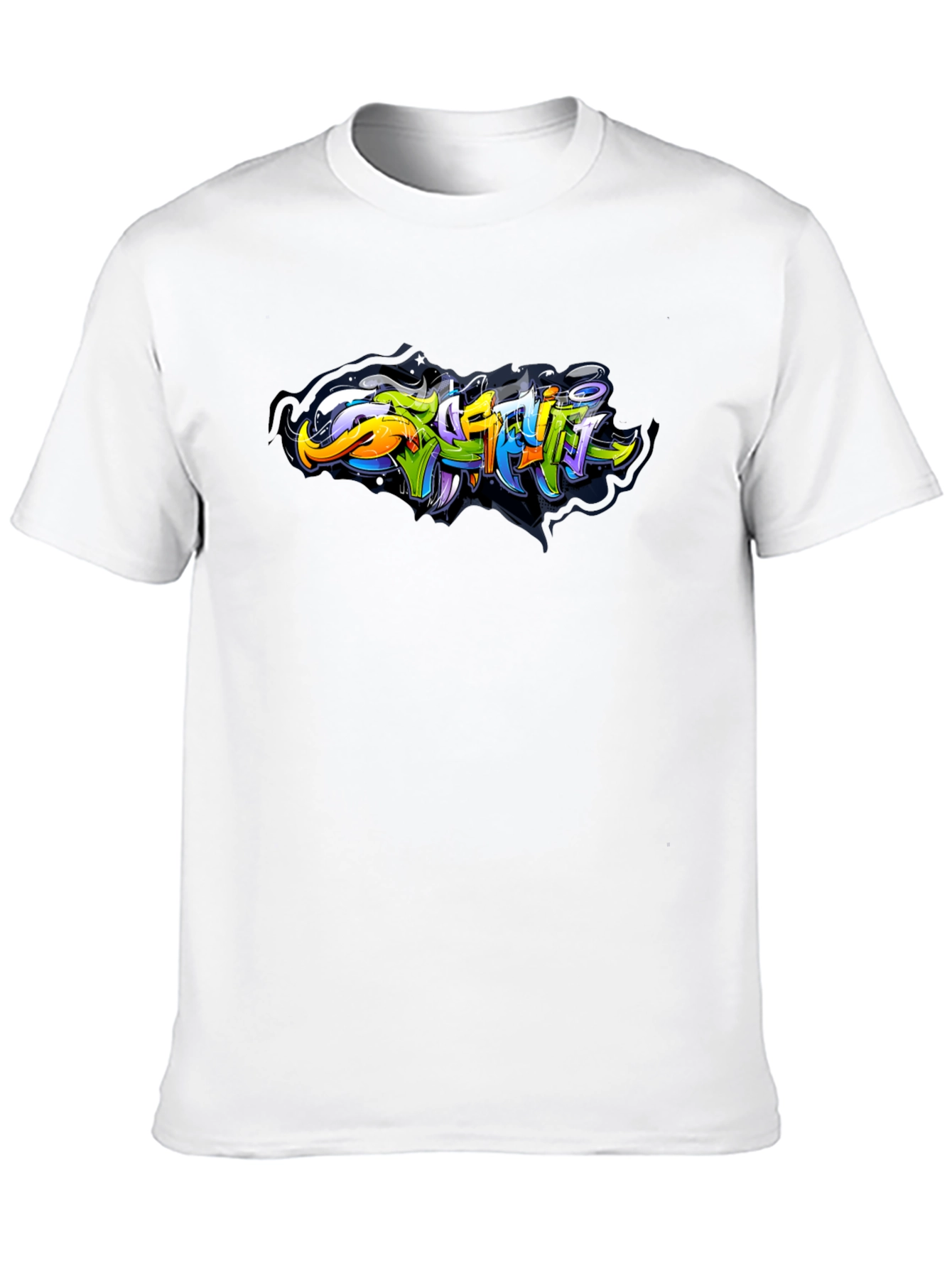 Urban Graffiti Art Black T-Shirt