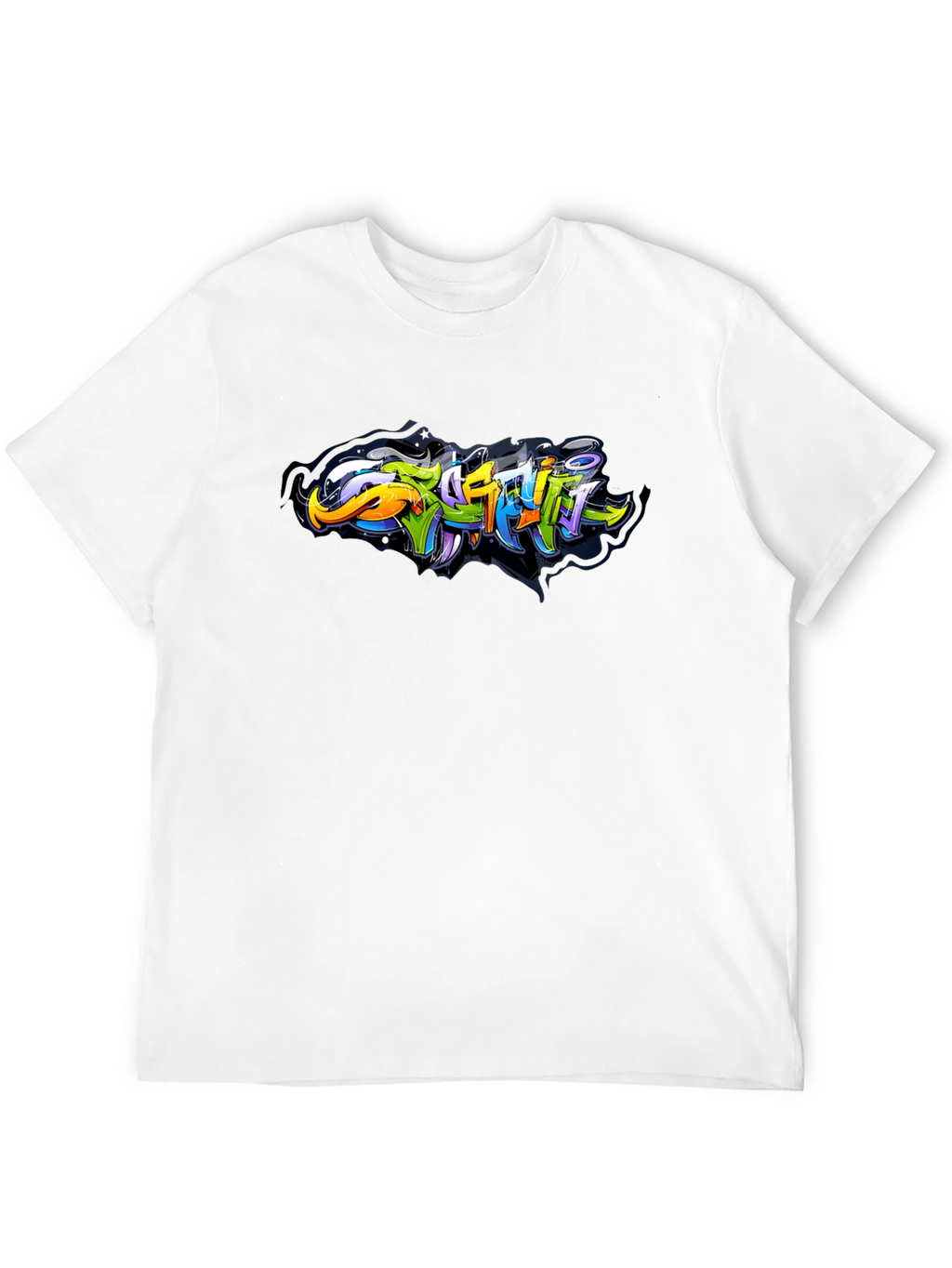 Urban Graffiti Art Black T-Shirt