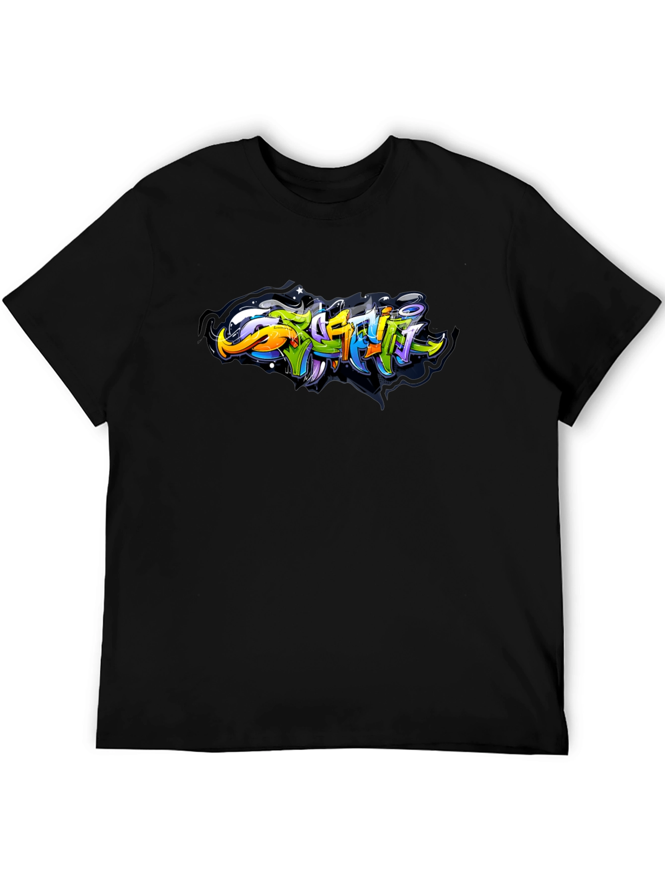 Urban Graffiti Art Black T-Shirt