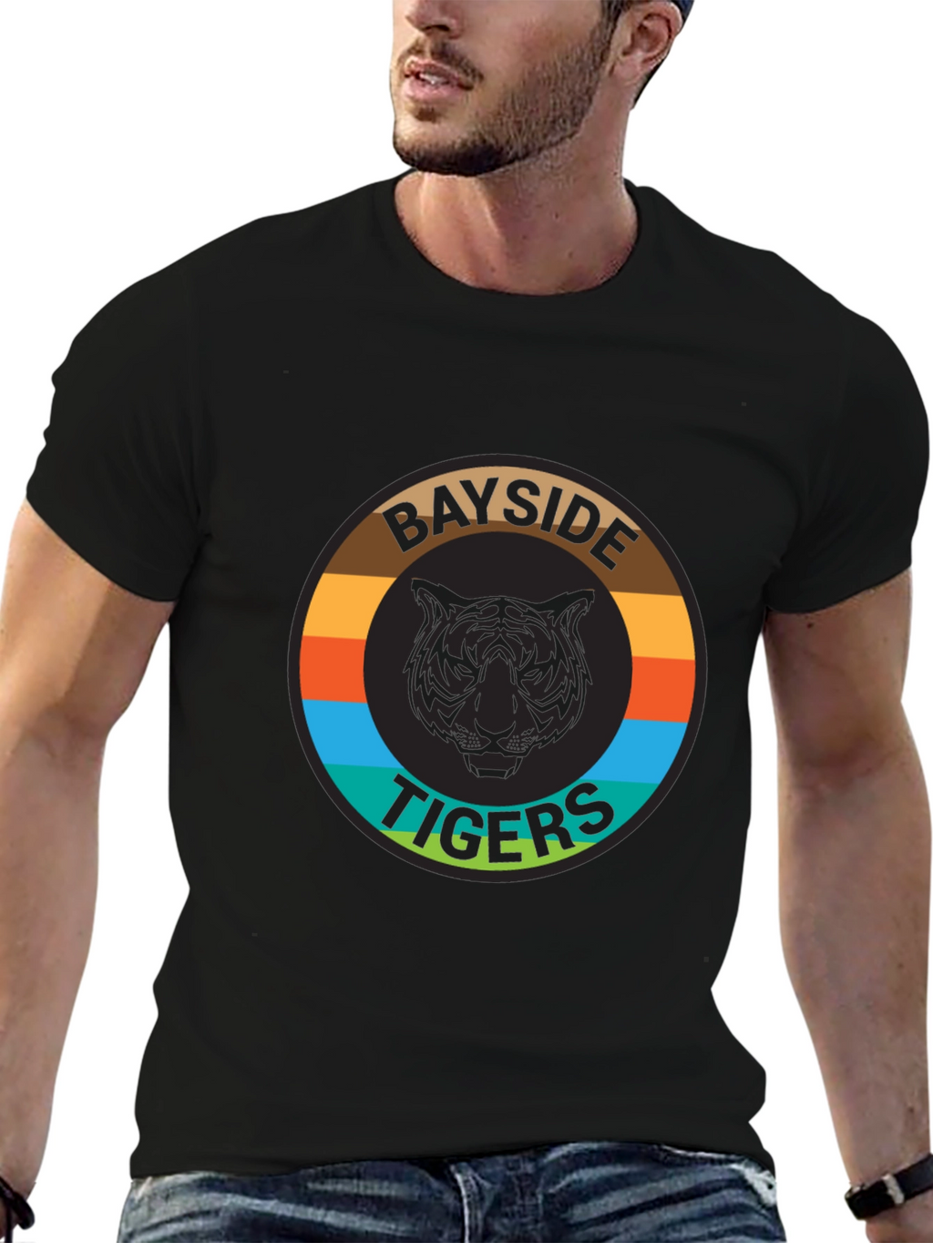 Bayside Tigers Graphic Tee - Retro Style T-Shirt