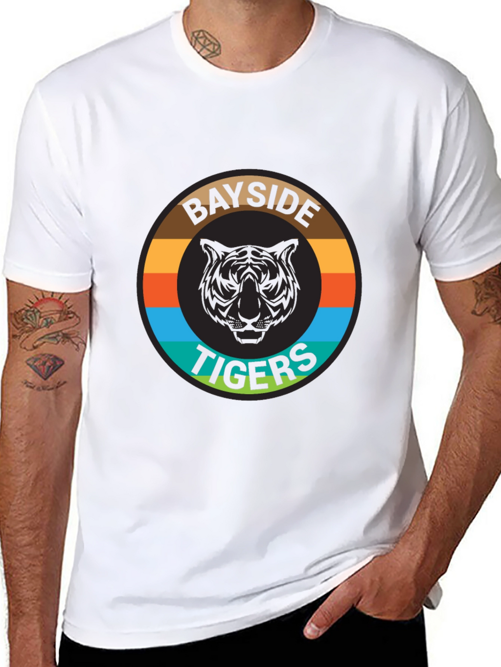 Bayside Tigers Graphic Tee - Retro Style T-Shirt