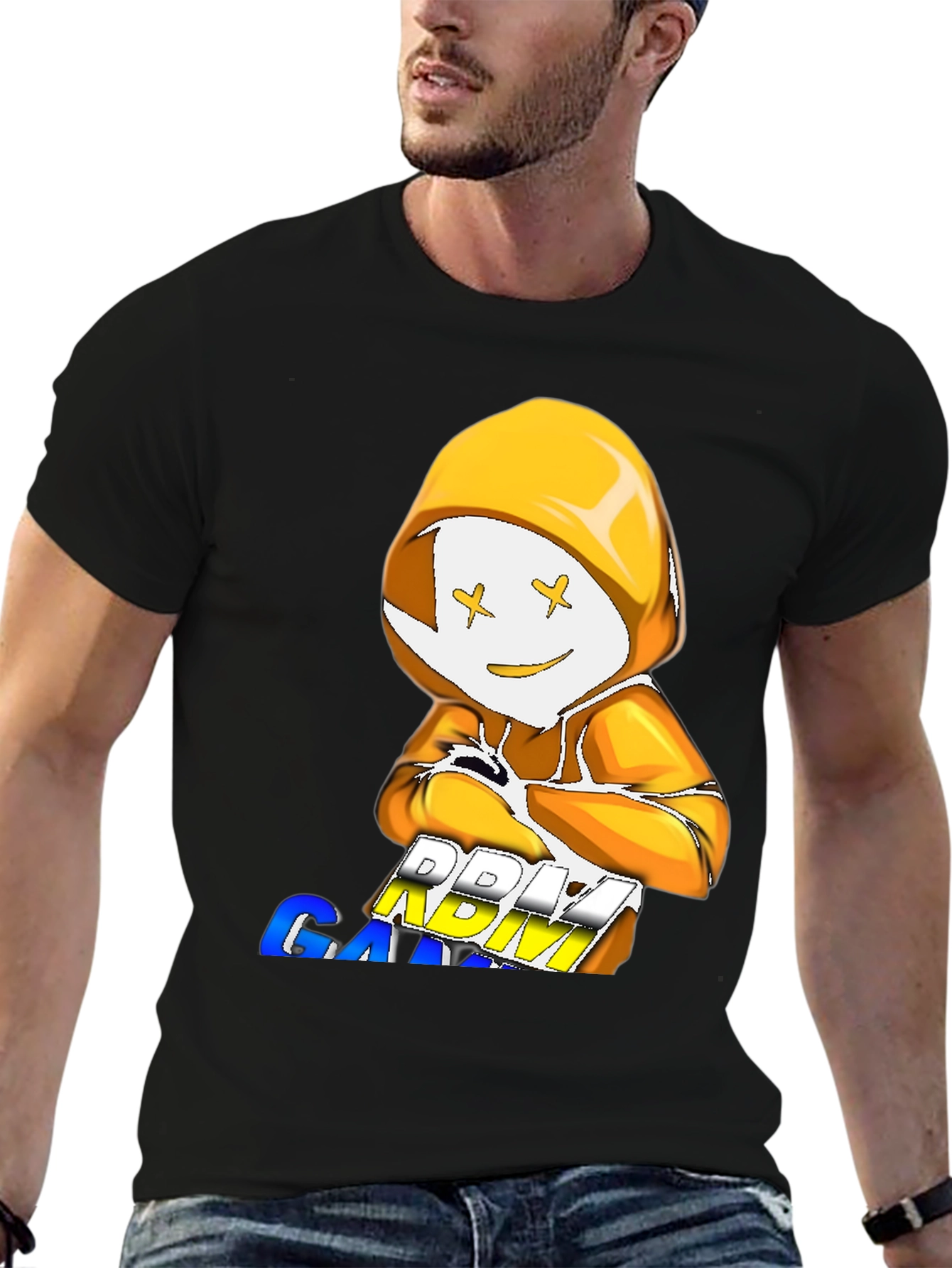 DREAM GAMING T-Shirt Black Cotton Blend Crew Neck