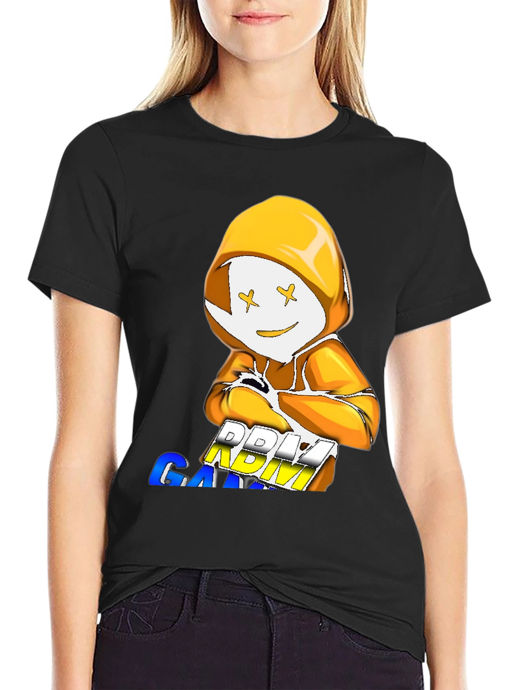 DREAM GAMING T-Shirt Black Cotton Blend Crew Neck