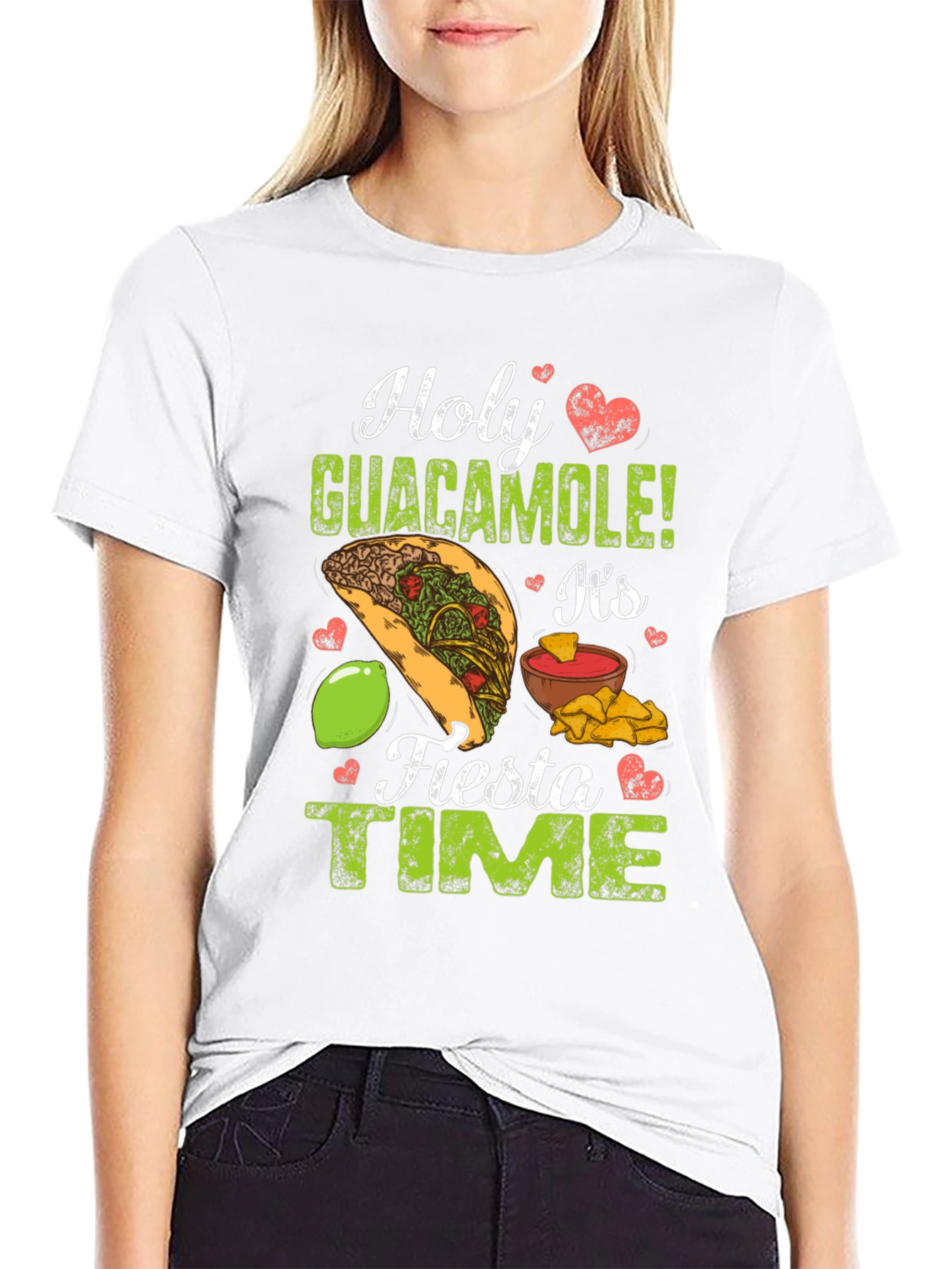 Holy Guacamole Fiesta Time Graphic T-Shirt