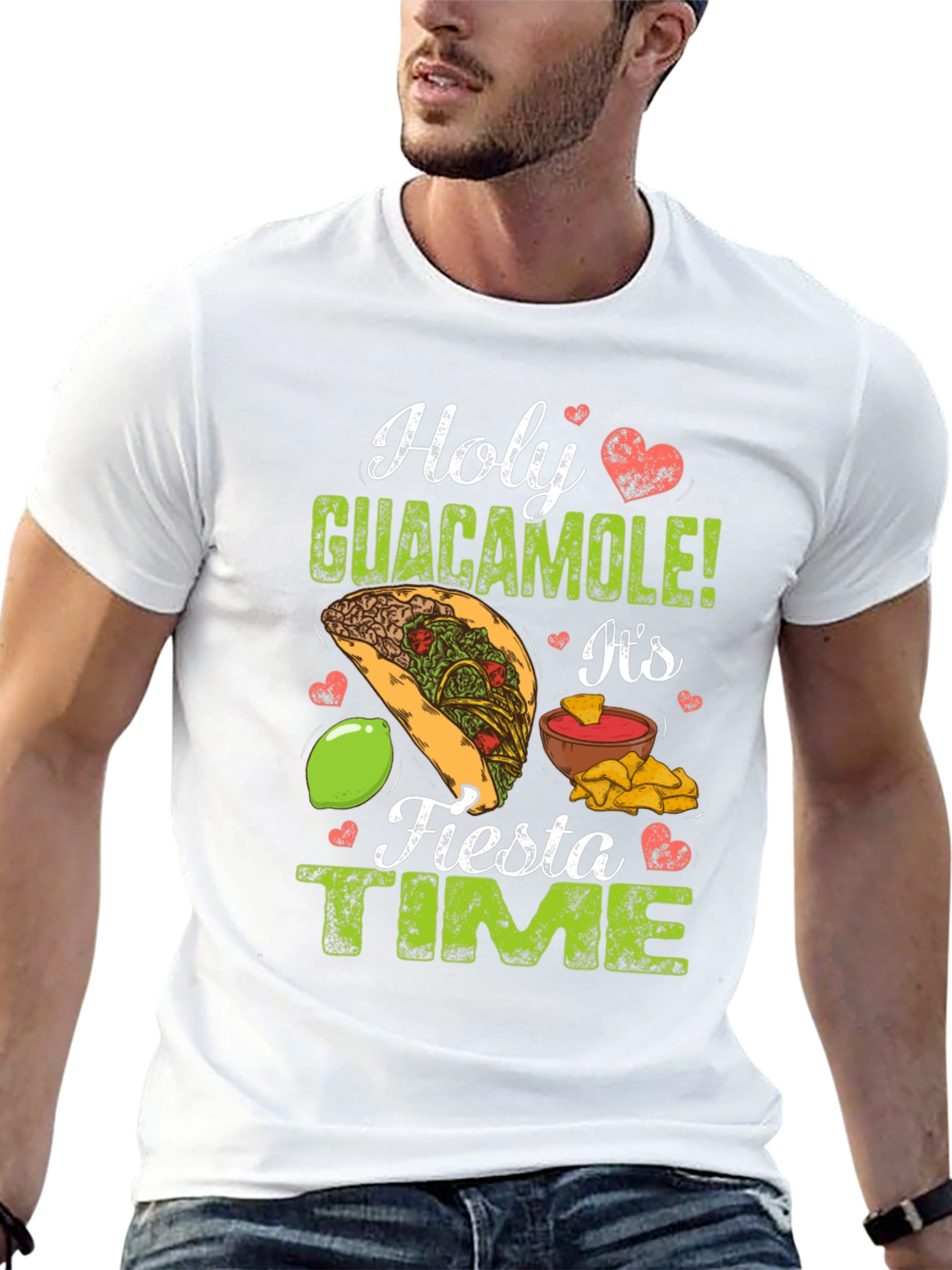 Holy Guacamole Fiesta Time Graphic T-Shirt