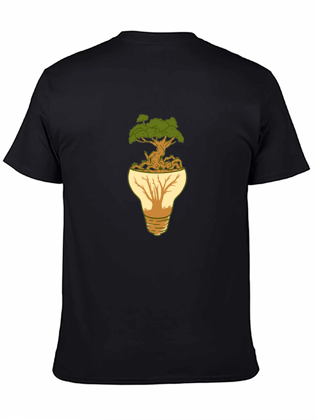 Eco-Friendly Tree Bulb Graphic T-Shirt
