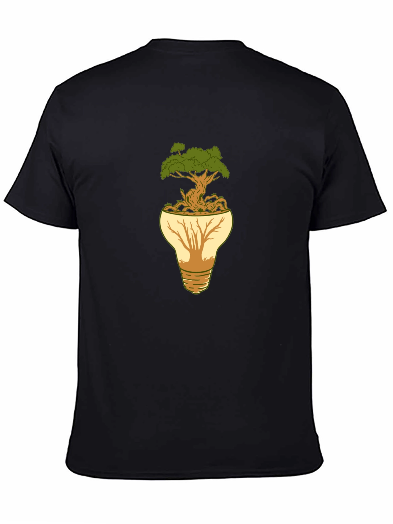 Eco-Friendly Tree Bulb Graphic T-Shirt