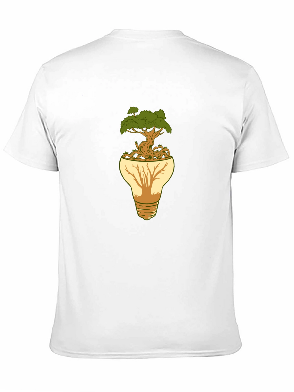 Eco-Friendly Tree Bulb Graphic T-Shirt
