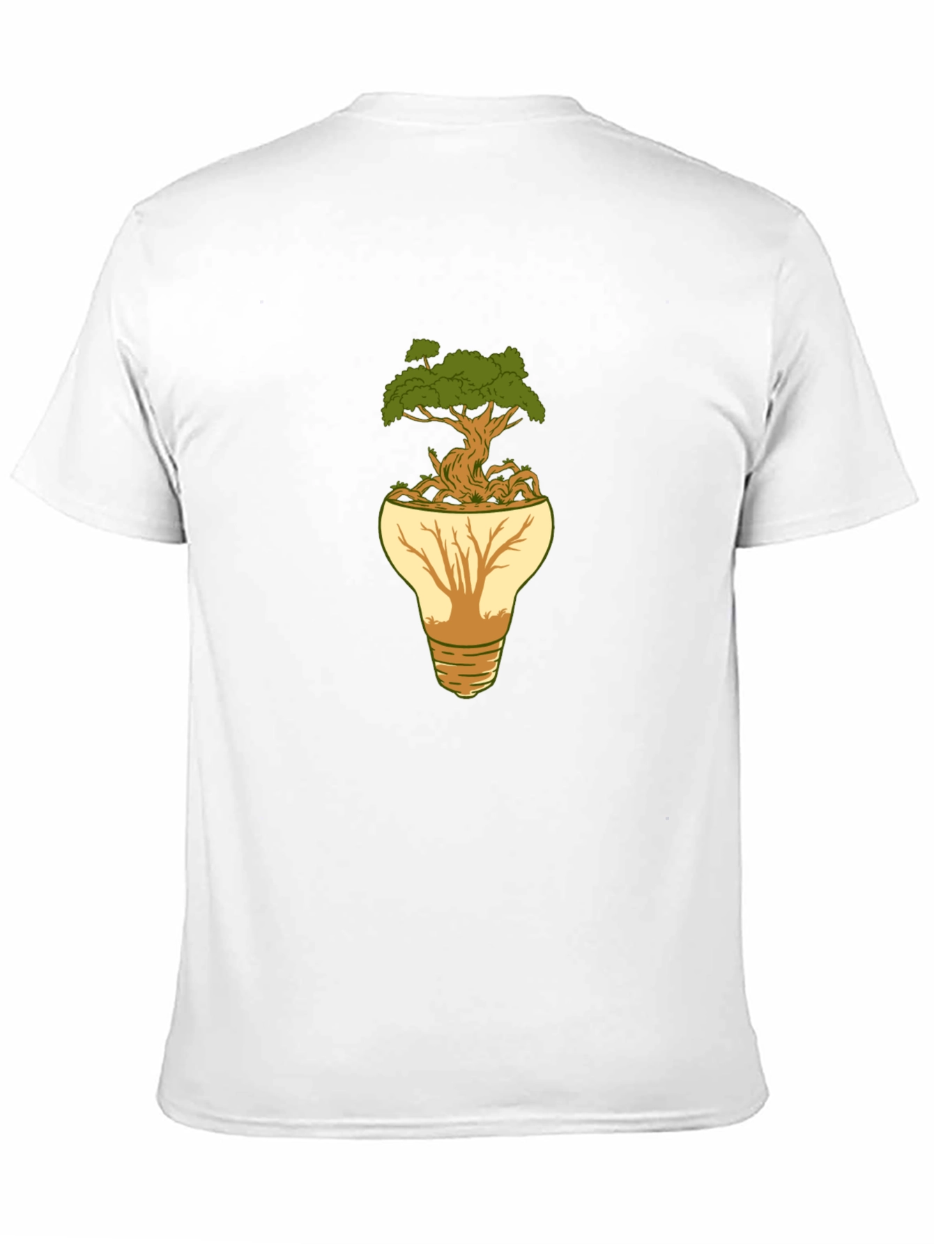 Eco-Friendly Tree Bulb Graphic T-Shirt